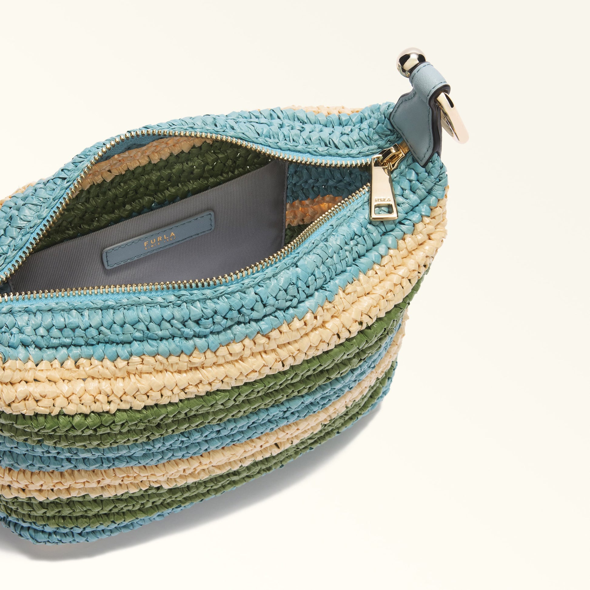 Furla Tonie Mini Hobo in Blue - Bags 