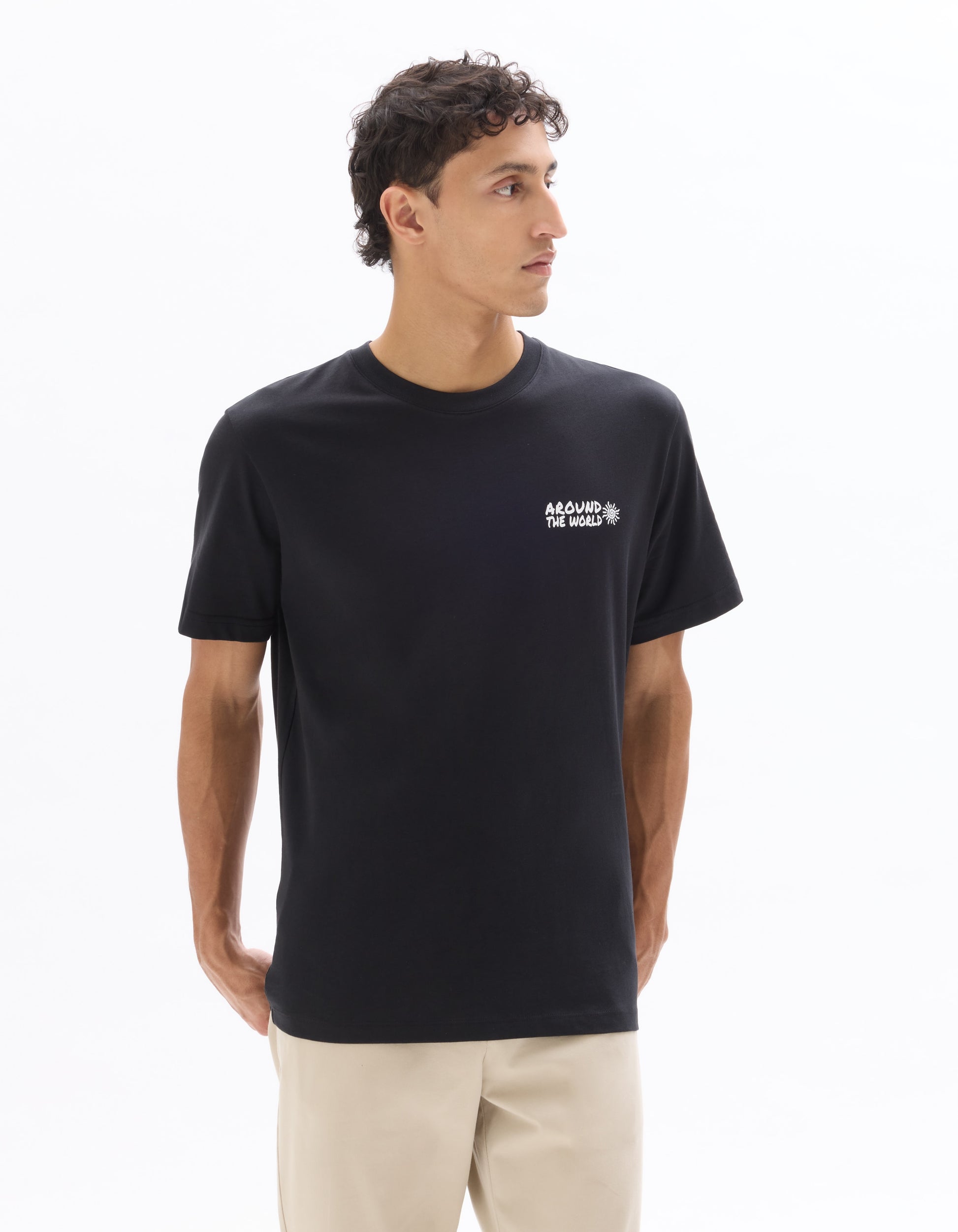 Celio Cotton Short Sleeves Tshirt - Black