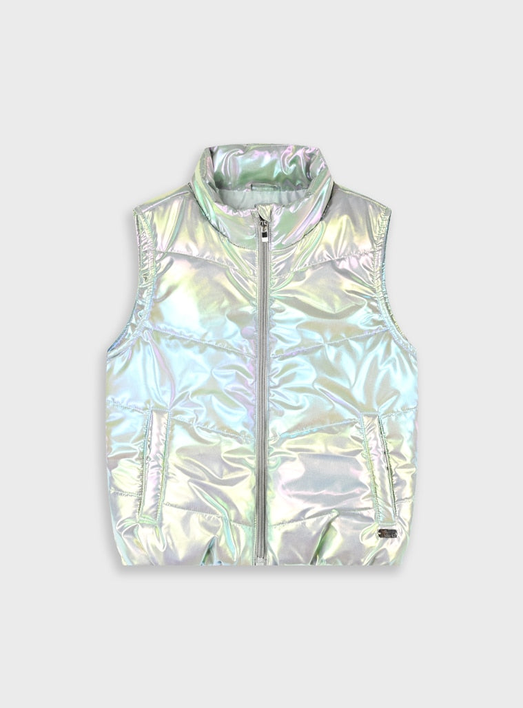 White Jacket Sleevless for Girls