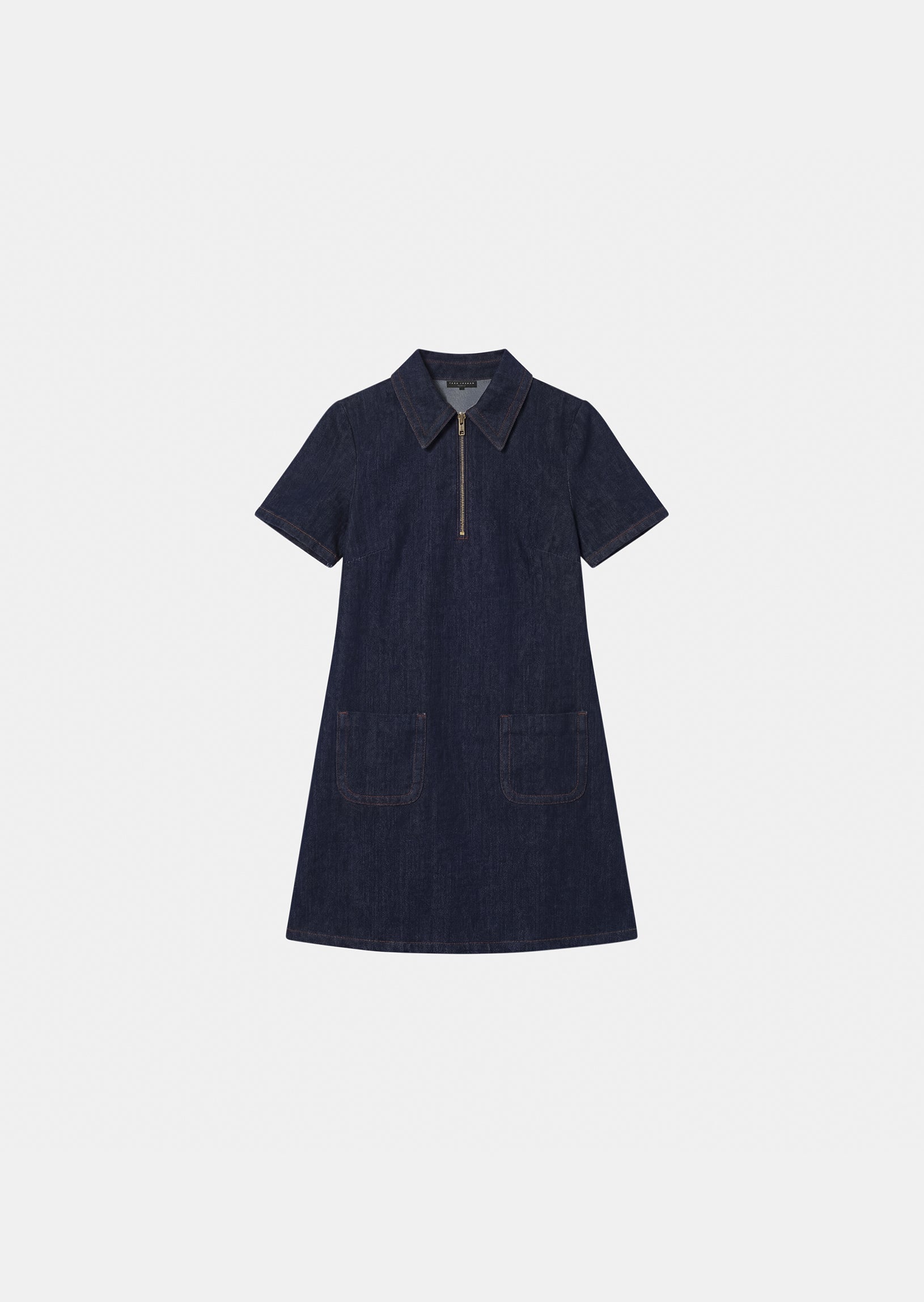 dress in raw denim