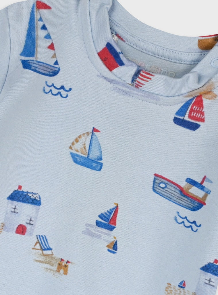 Blue Infant Set(Shorts,Blouse) for Boys