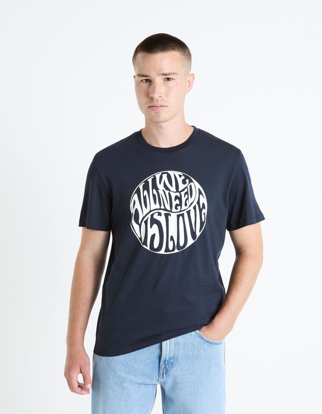 FECENTRAL NAVY BLUE SS TSHIRT - Celio lebanon