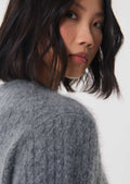 Ginette cardigan in grey wool by Tara Jarmon