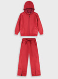 Cotton Blend Girl Tracksuit - Fraise