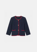 jacket in midnight blue tweed