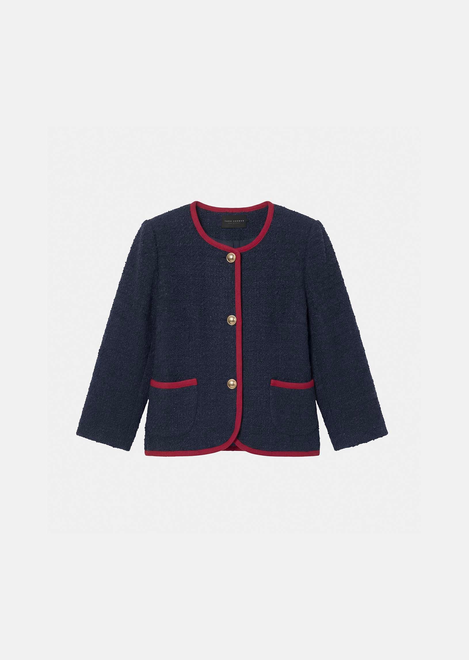 jacket in midnight blue tweed