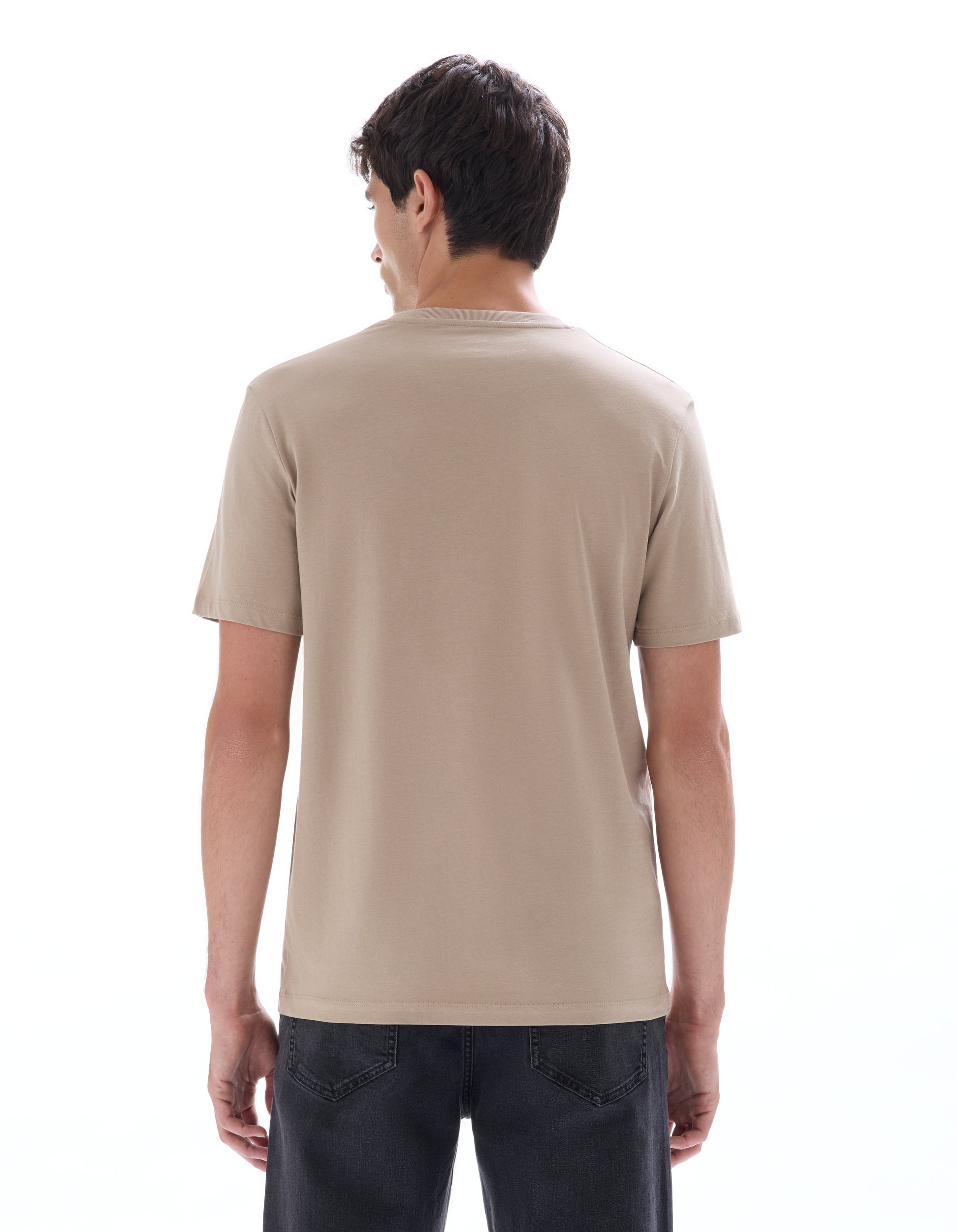 Beige Humus Short Sleeves Tshirt - Celio Lebanon