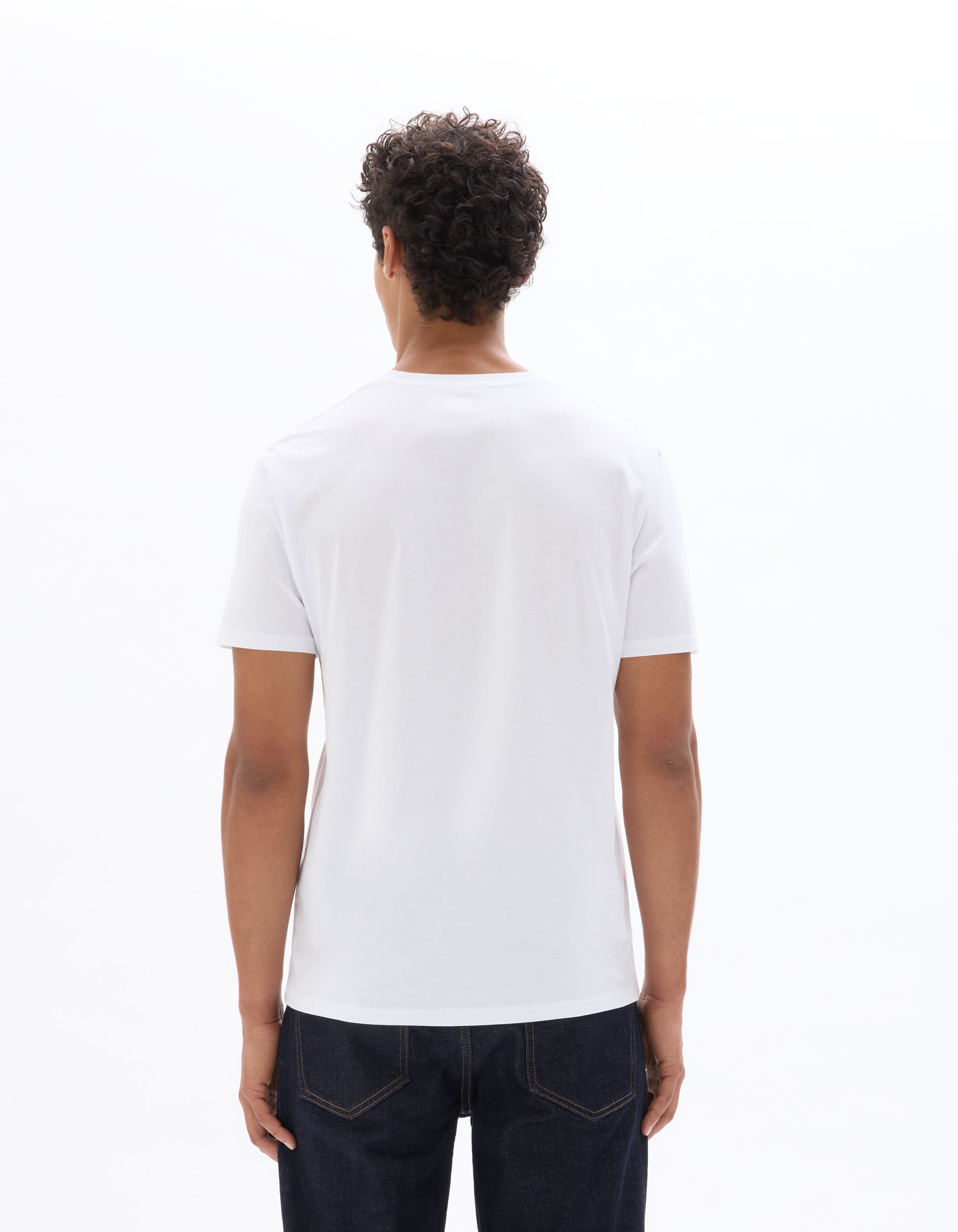 Optical White Short Sleeves Tshirt - Celio Lebanon