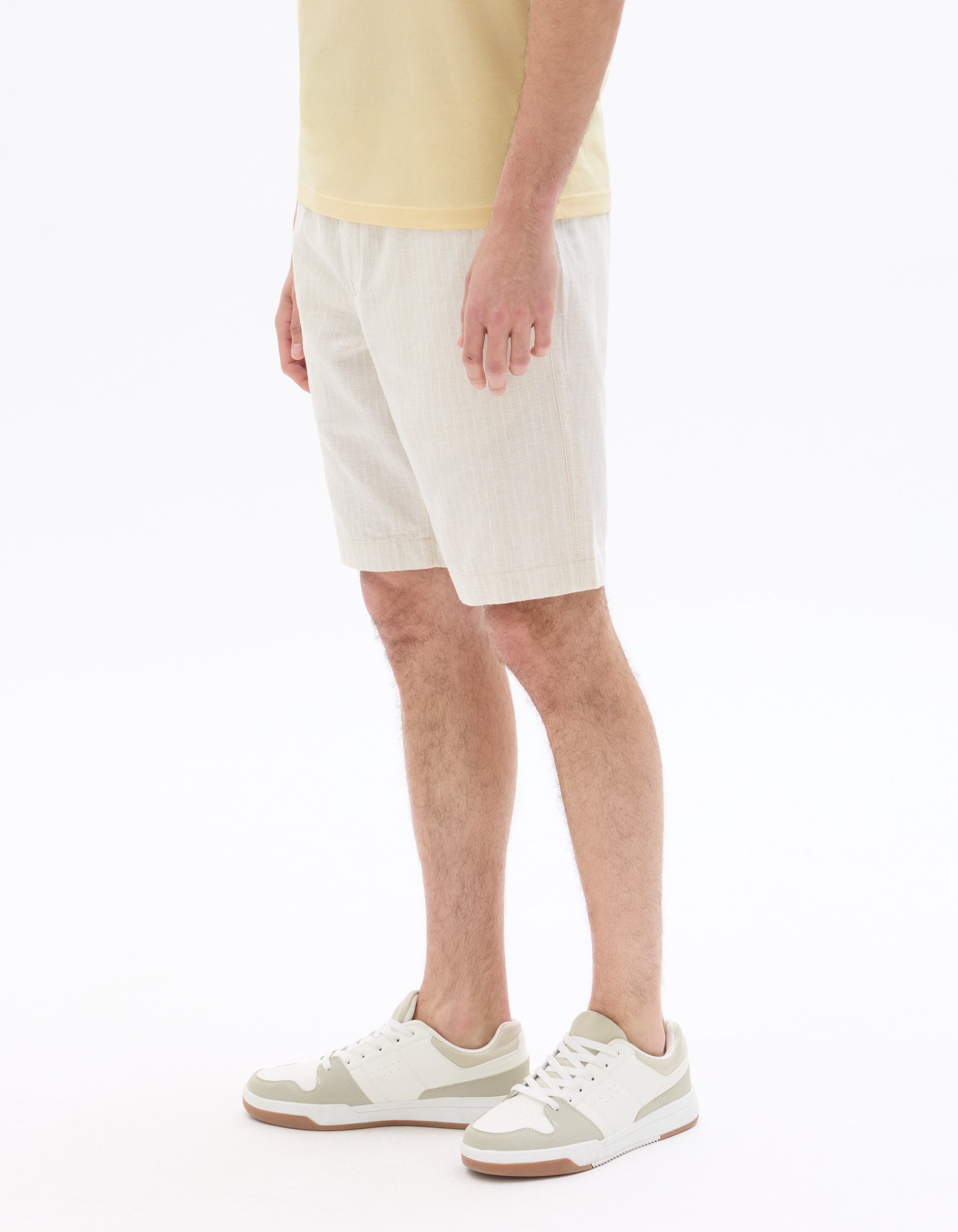 Celio Linen Blend Bermuda - Beige
