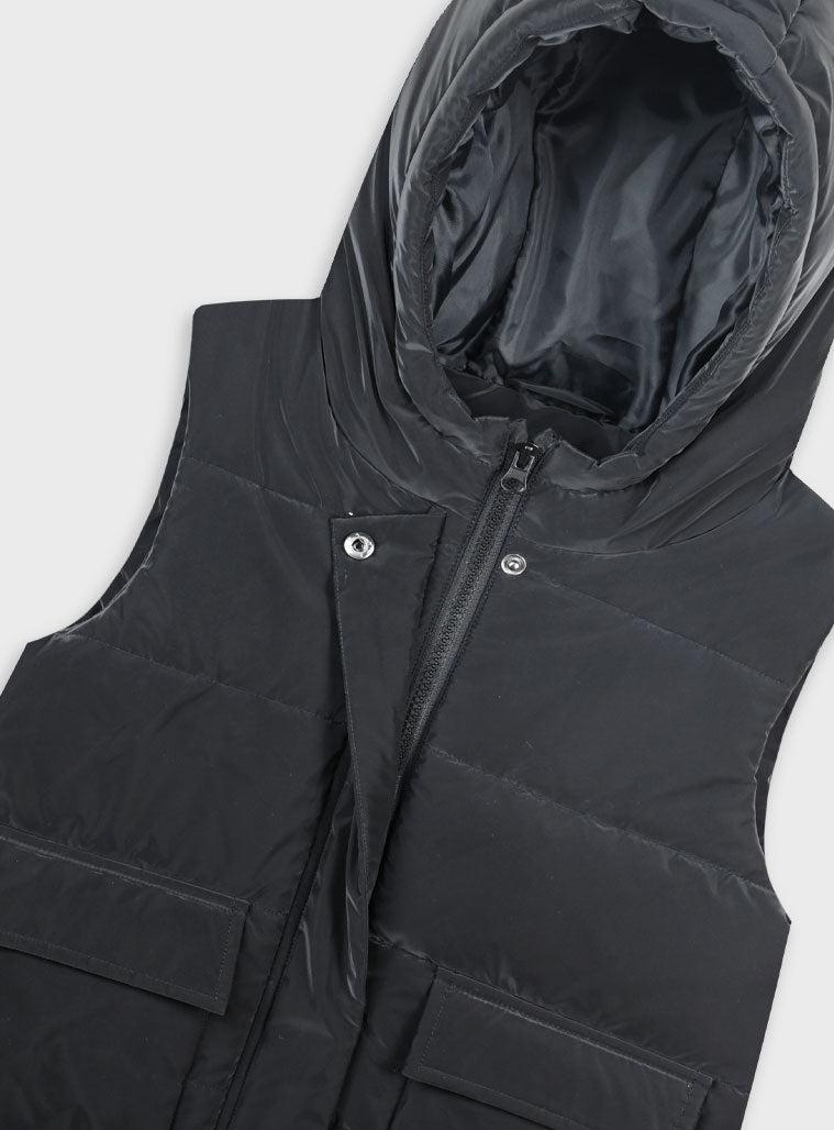 Children's Black Sleevelss Jacket For Girl