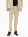 Celio Beige Slim Fit All-Day Ankle-Length Solid Pants - Beige