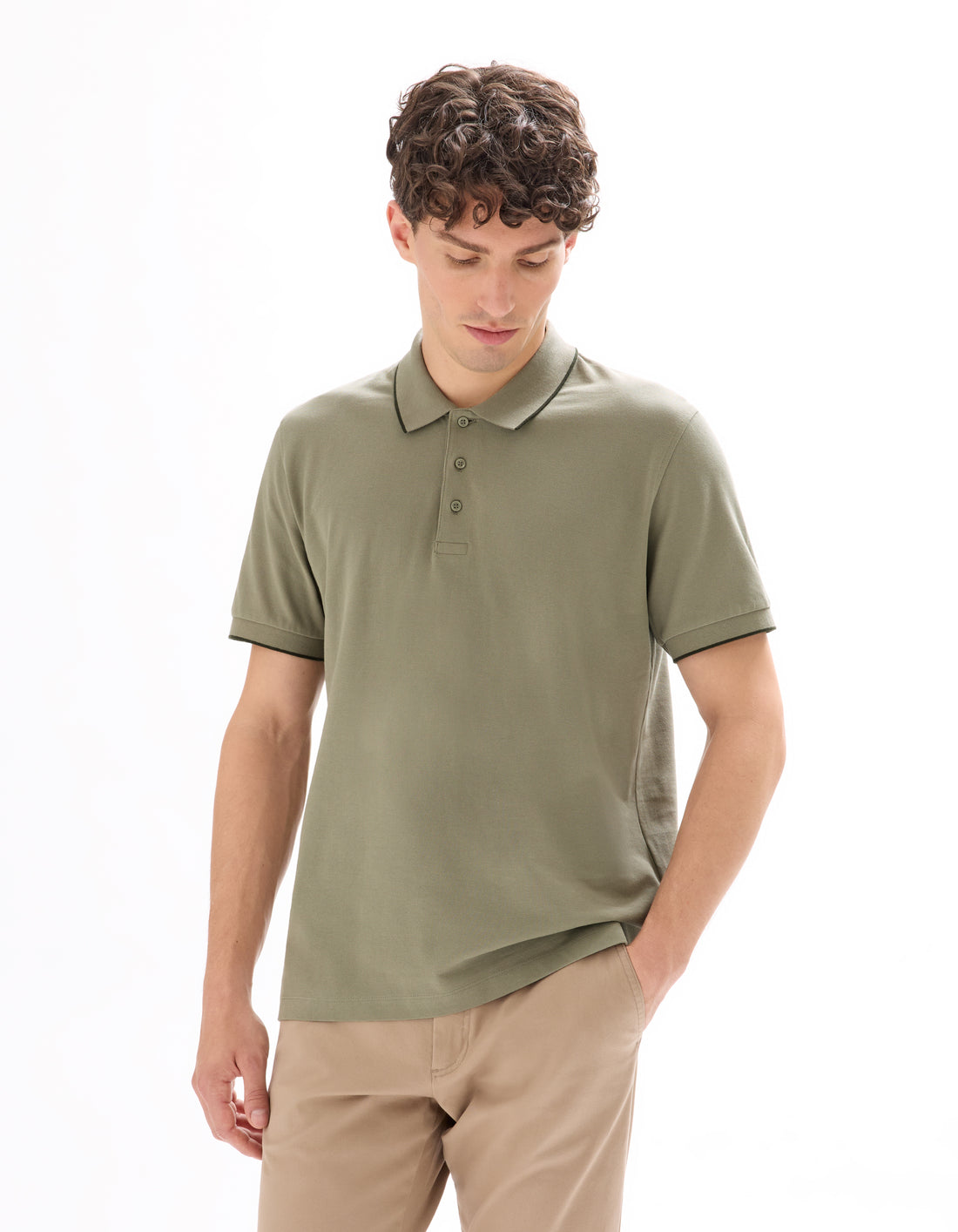 Vert Clair Short Sleeves Polo - Celio Lebanon