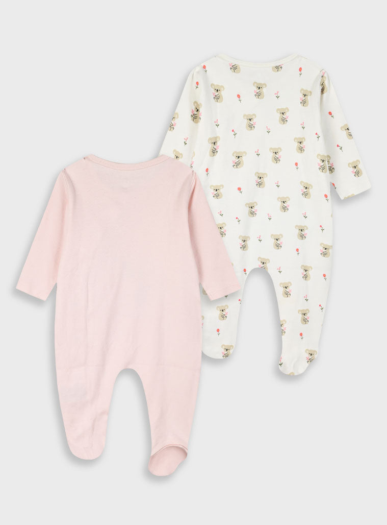 Set of 2 rompers for baby girls Energiers