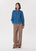 Chloe shirt in denim blue cotton by Tara Jarmon