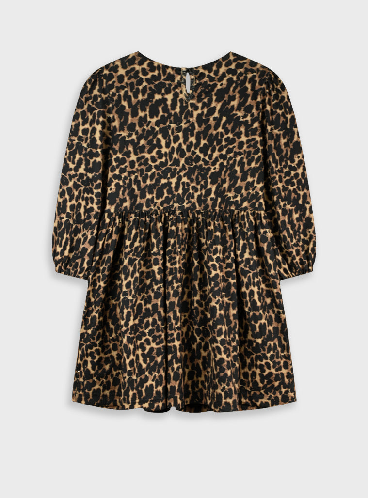 Girl Dress - Leopard