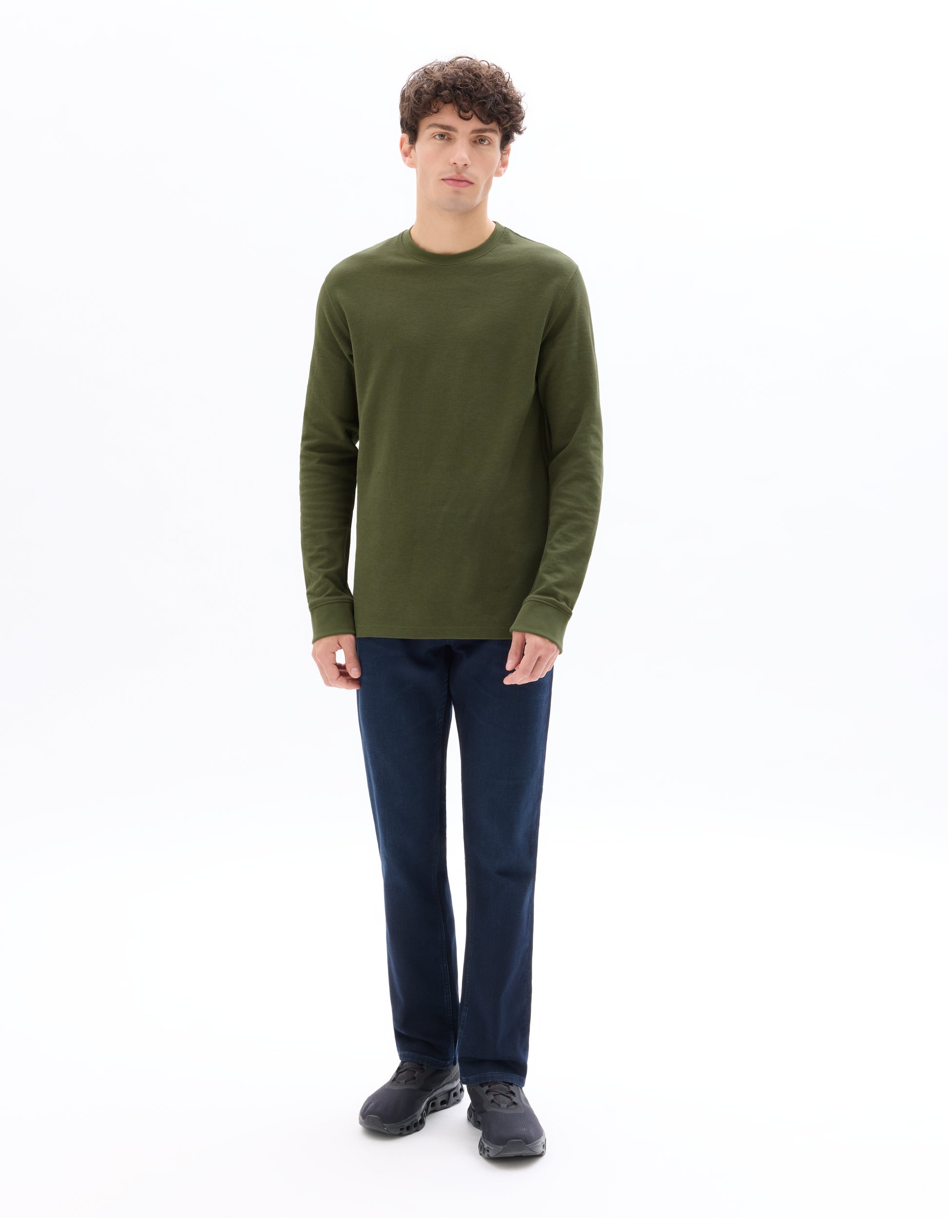 Kaki Moyen Long Sleeves Tshirt - Celio Lebanon