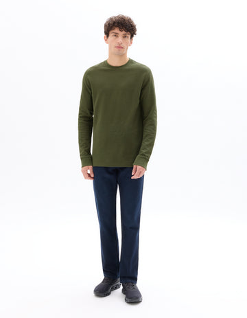 Kaki Moyen Long Sleeves Tshirt - Celio Lebanon