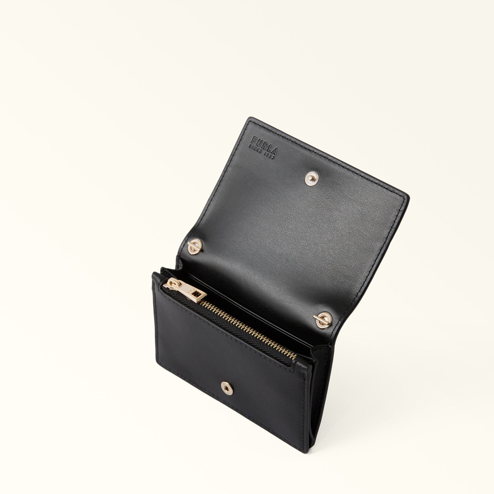 Furla Lia M Card Case in Black - Wallets 
