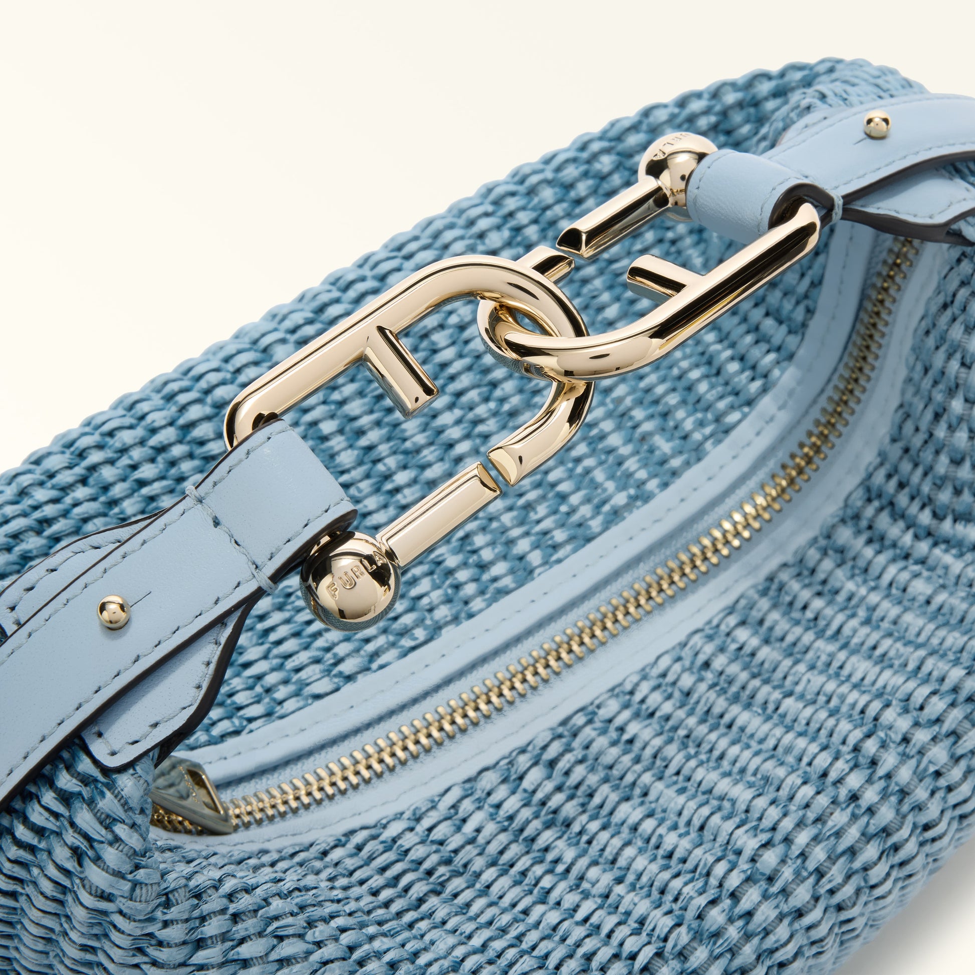 Furla Tonie Mini Hobo in Blue - Bags 