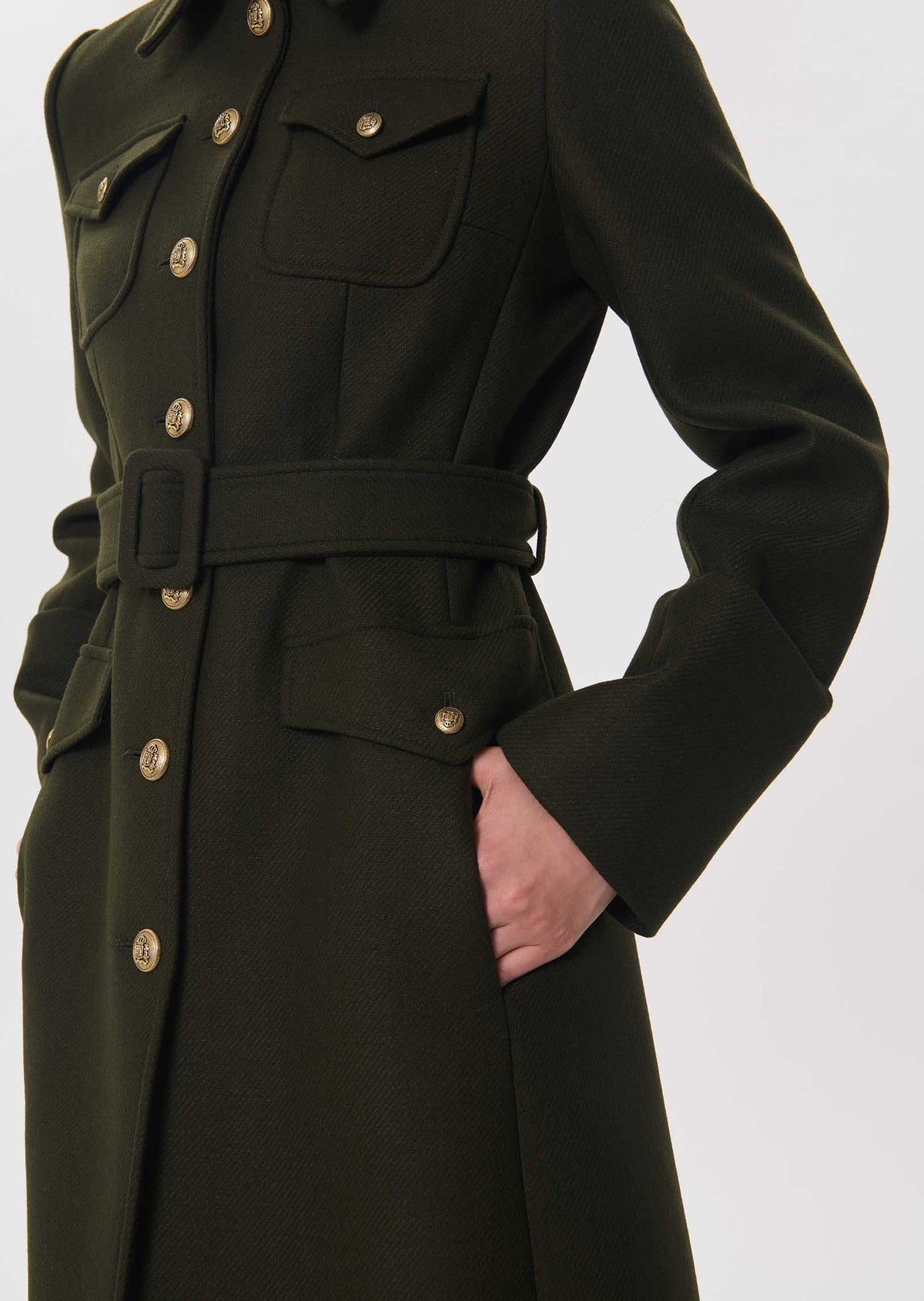 Maelline coat in khaki by Tara Jarmon