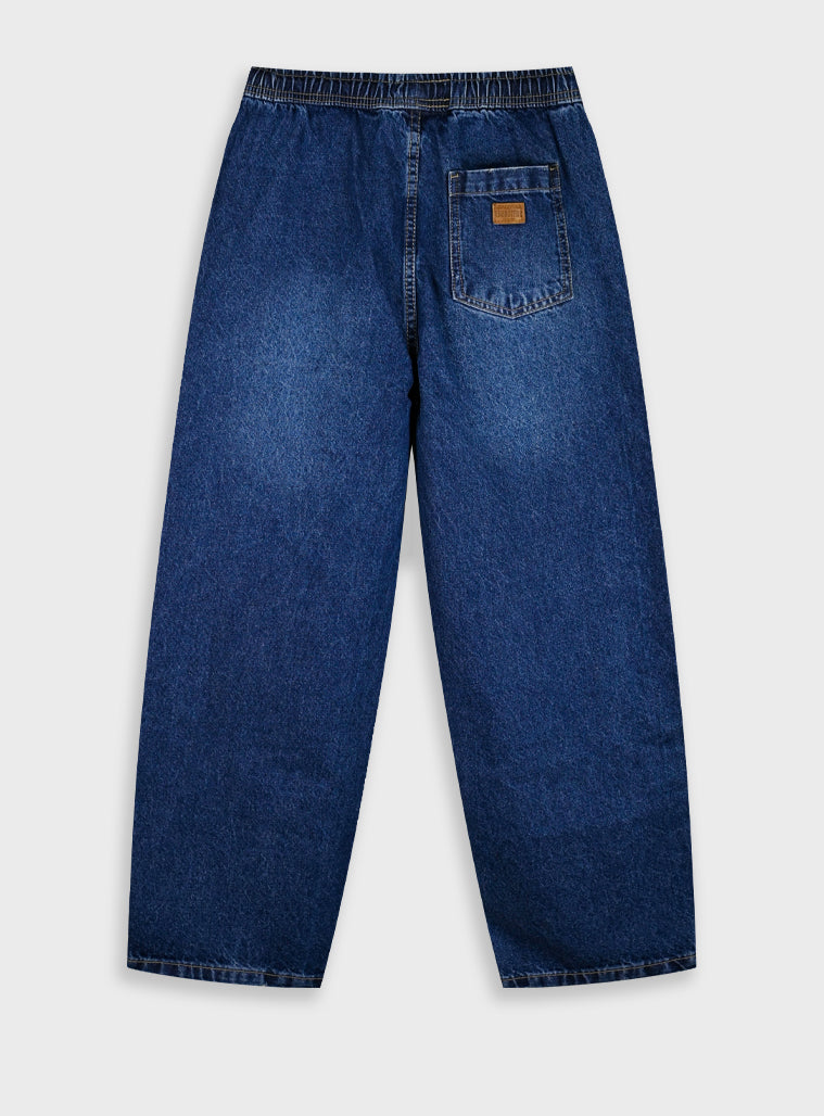 Cotton Boy Trousers - Blue Denim