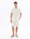 Regular fit 100% Cotton Honeycomb Bermuda Shorts Celio