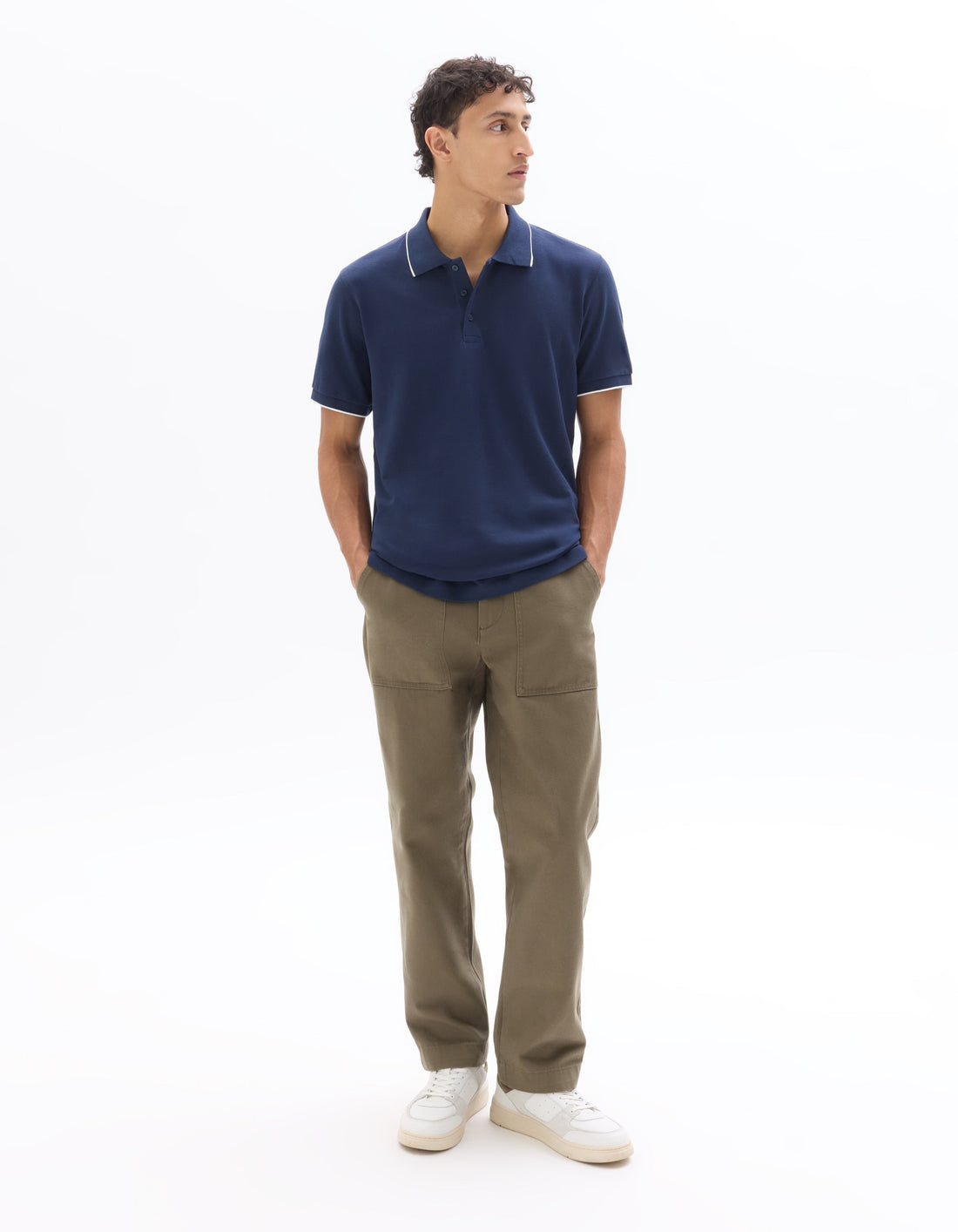 Regular Fit 100% Cotton pique Polo Shirt Celio