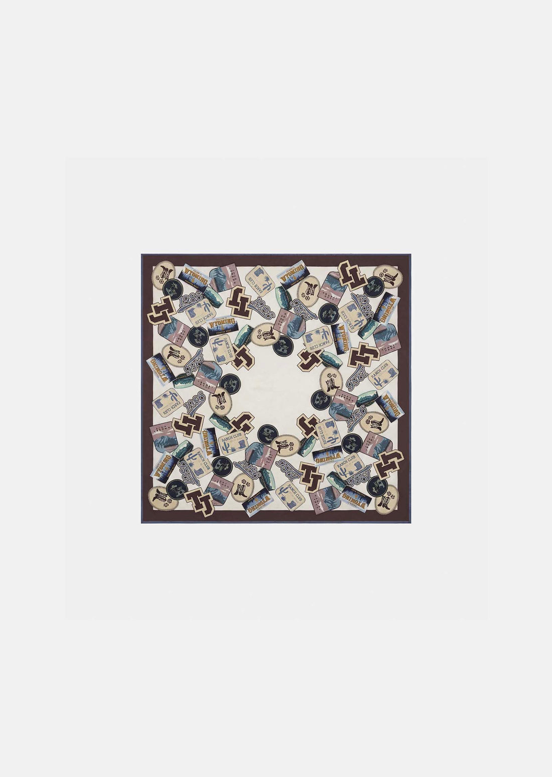 Erinna scarf in off white silk by Tara Jarmon