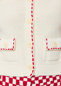 vest in ecru cotton