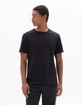 Celio Black Boxy Crew Neck 100% Heavyweight Cotton T-shirt - Black