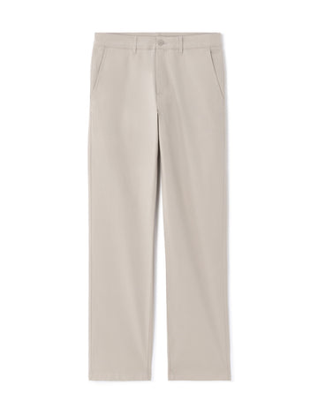 Light Grey Regular Length Straight Fit Stretch Cotton Chino Pants Celio