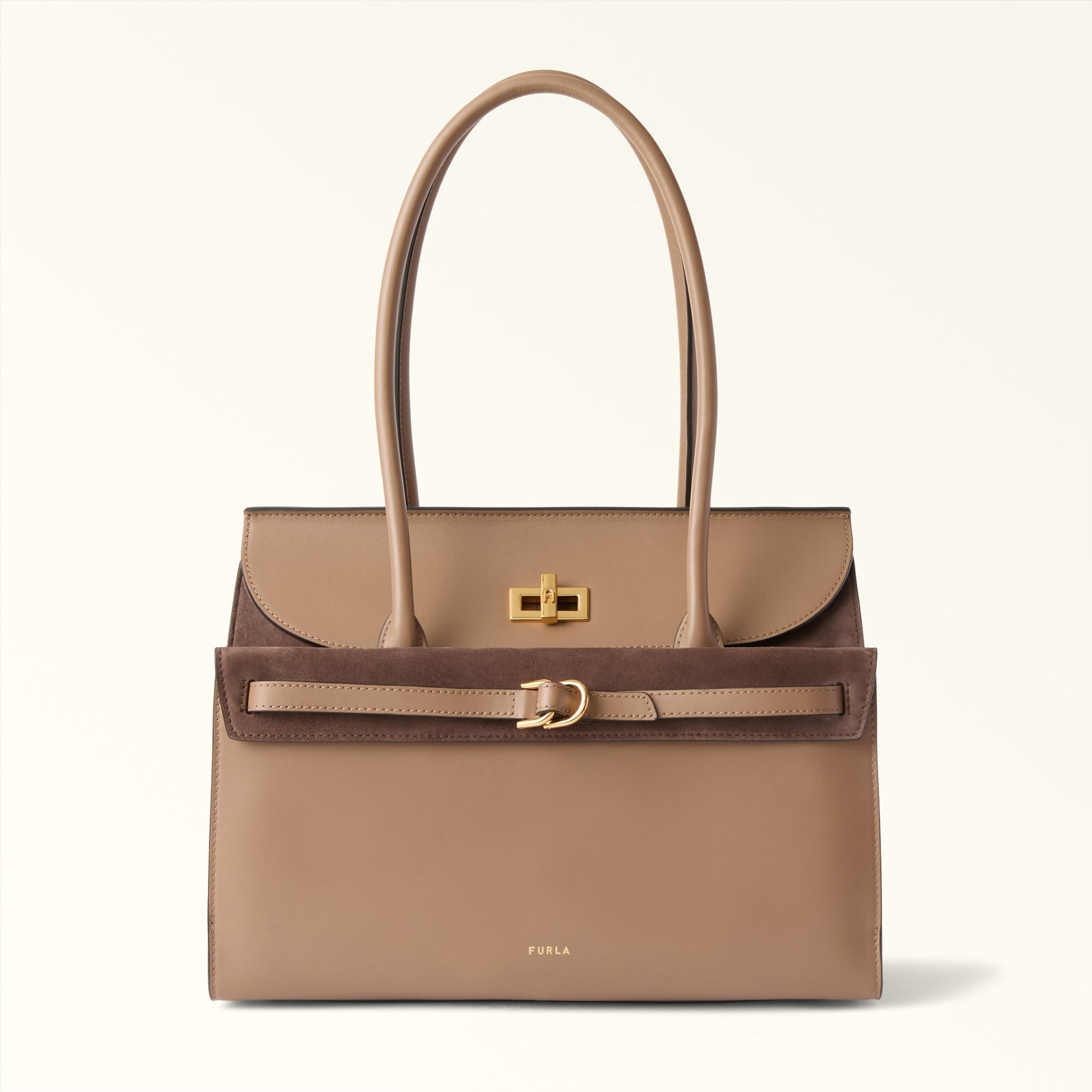 Furla Greta L Tote in Brown - Bags 