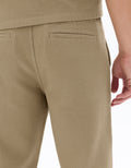 100% Cotton Straight-leg Pants with Honeycomb Texture Celio