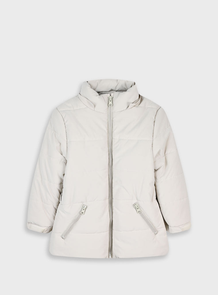 Children's Offwhite Jacket For Girl