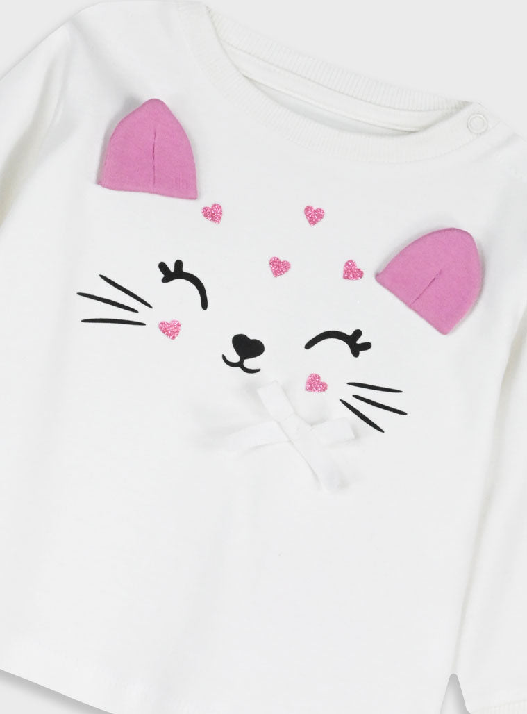  Pink Infant'S Set(Blouse,Trousers) For Girl