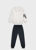 Children's Black Tracksuit(Blouse,Trousers) For Boy
