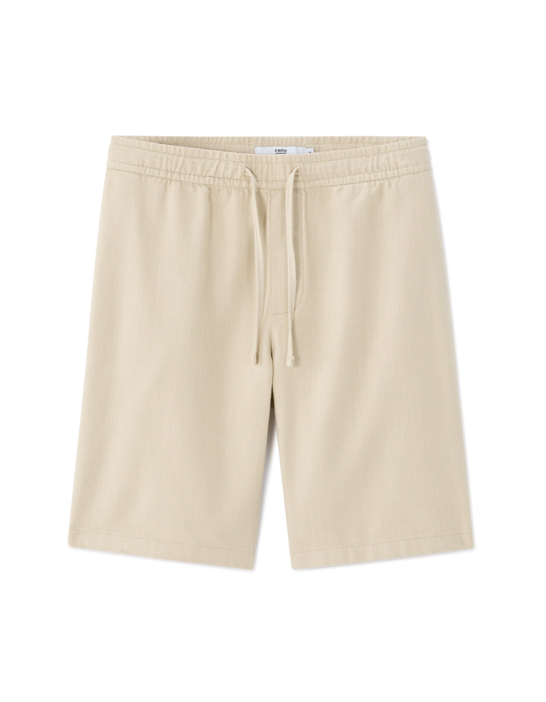 Textured 100% Cotton Bermuda Shorts Celio
