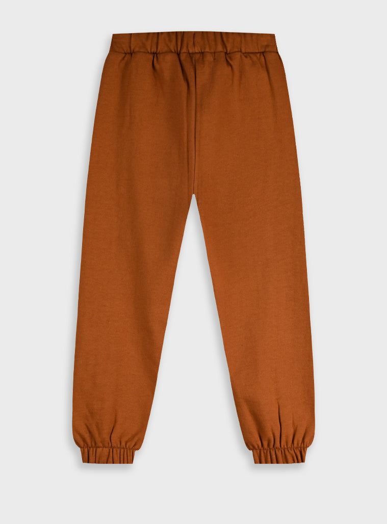 Cotton Blend Boy Trousers - Bronze