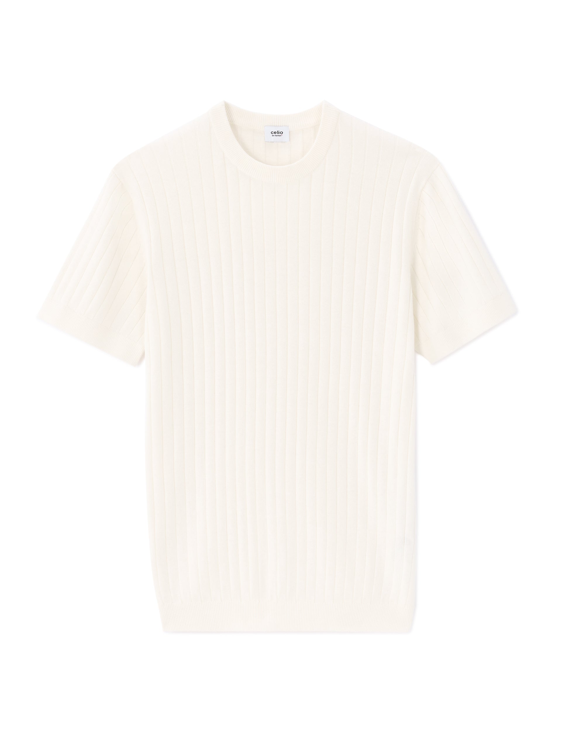 Ecru 01 Short Sleeves Tshirt - Celio Lebanon