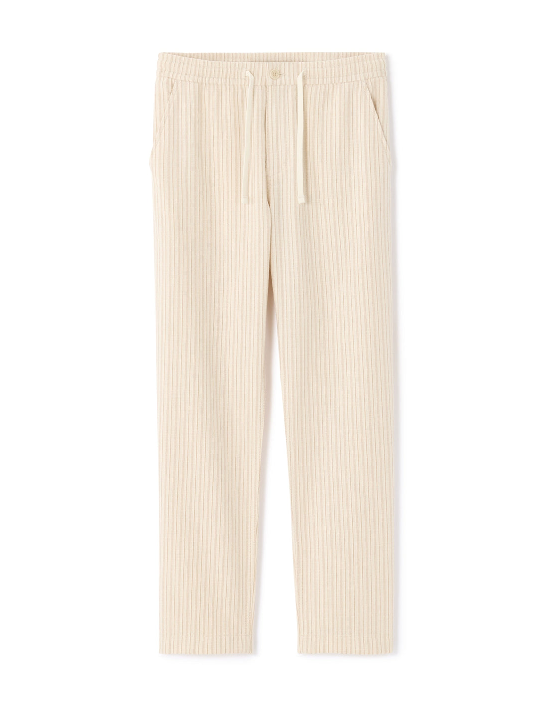 Textured and Striped Straight Leg Pants Celio