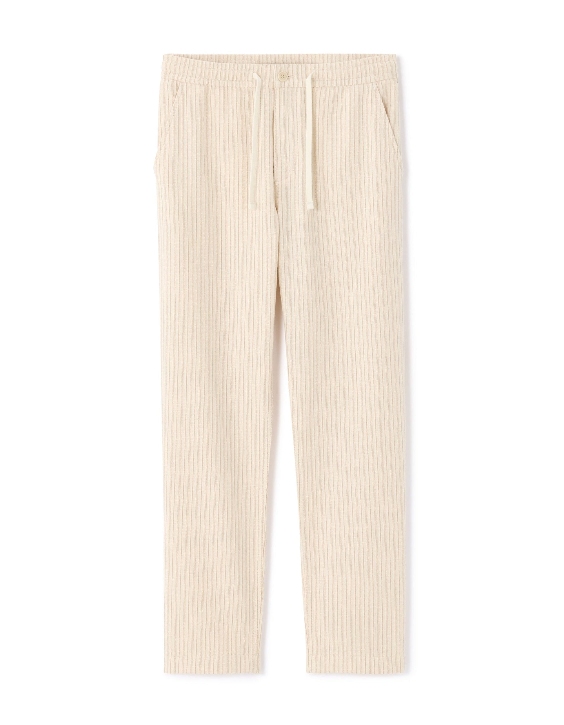 Textured and Striped Straight Leg Pants Celio