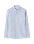 Celio Regular Fit French Collar Linen & Cotton Shirt - Blue