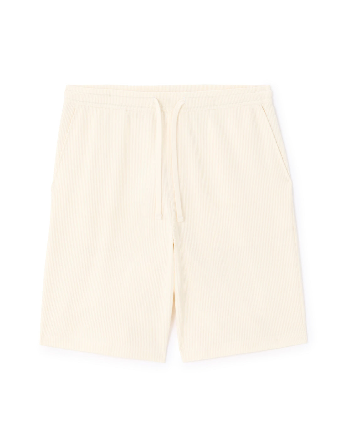 Regular Fit Ribbed Knit 100% Cotton Bermuda Shorts Celio