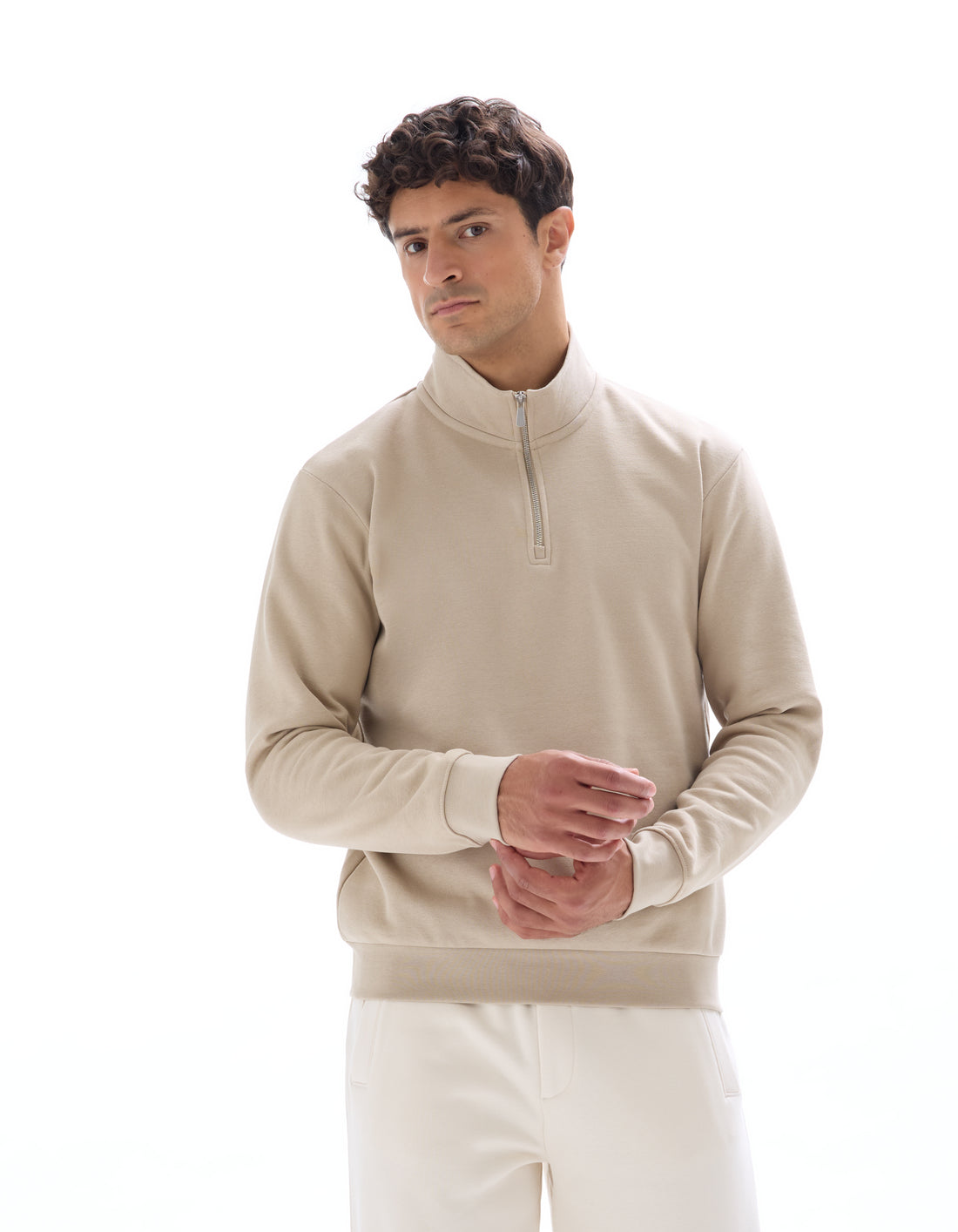 Beige Humus Sweater - Celio Lebanon