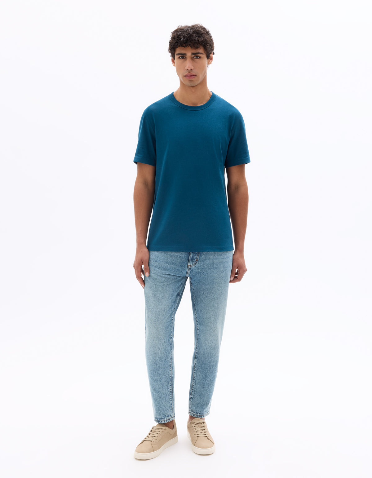 Celio Relaxed Fit Jeans - 100% Cotton - 7/8 Length - Beige