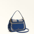 Furla Flow M Top Handle in Blue - Bags 
