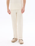 Celio Regular fit ribbed knit 100% cotton joggers - Beige