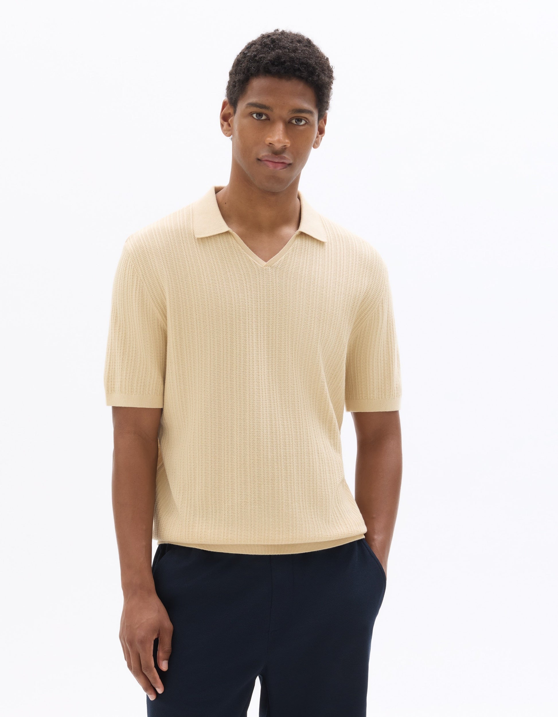 Regular Fit 100% Cotton pique Knit Polo Celio