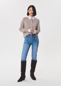 Jonas jeans in denim blue cotton by Tara Jarmon