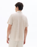 Celio Regular Fit 100% Linen Polo - Beige